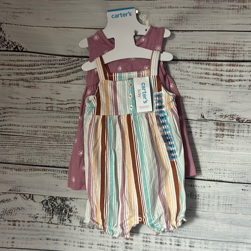 Nwt baby girl (2) outfits from carters size 9 months